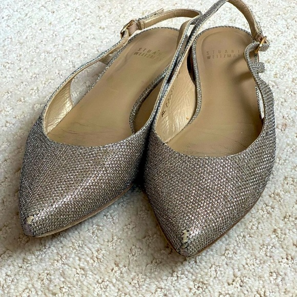 STUART WEITZMAN Glitter Slingback Flats - Picture 7 of 11
